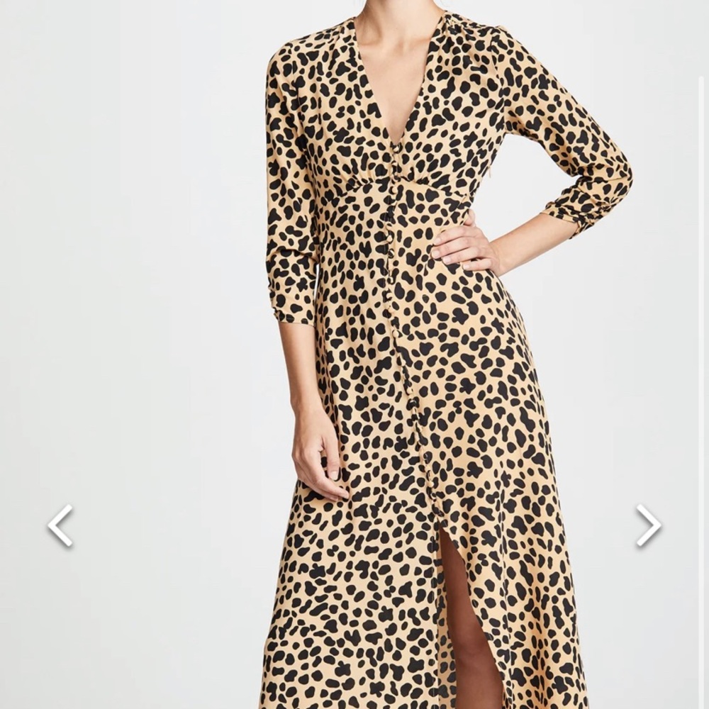 RIXO size L leopard dress